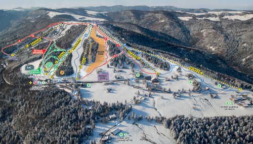 Plan des pistes alpin